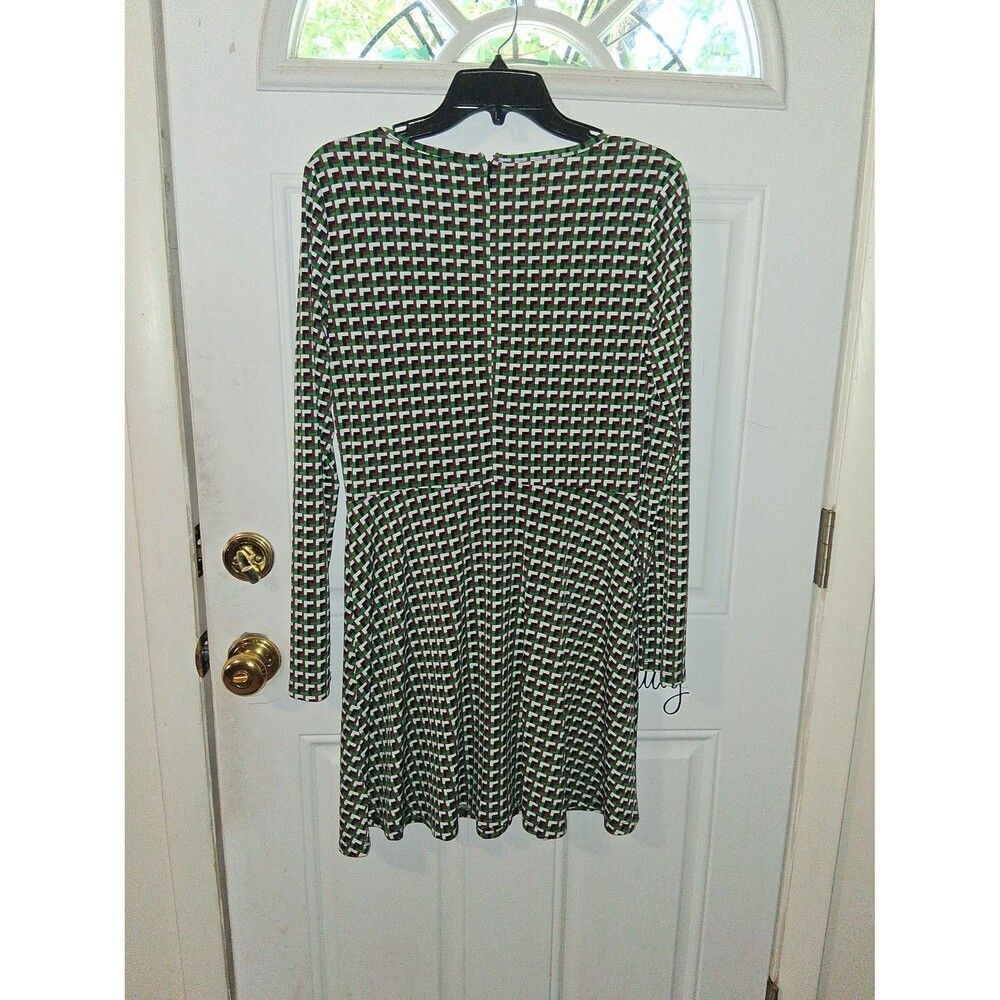 Women's Medium Dress Michael Kors Palmetto Green Madeleine Stretch Jersey Flare - Picture 5 of 8